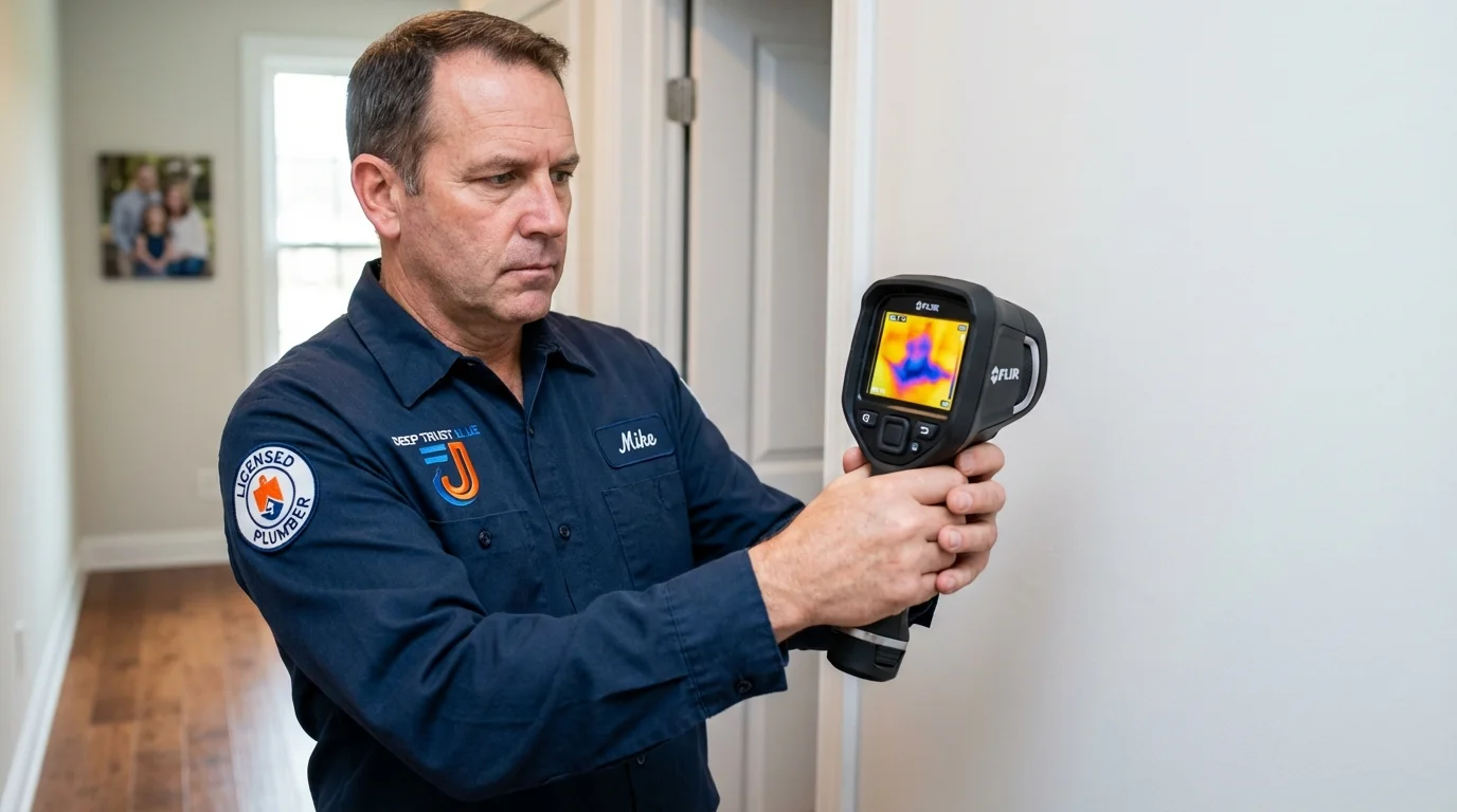 Thermal imaging leak detection by Johns Plumbing LLC in Pitcairn